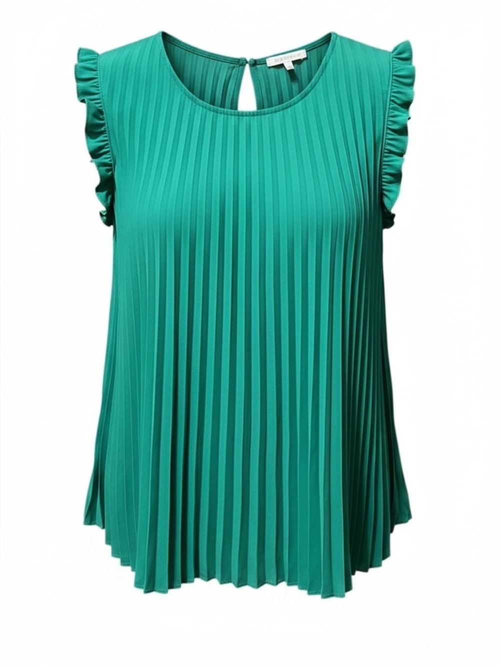 Maurices Green Pleated Ruffle Sleeve Tank Top Medium